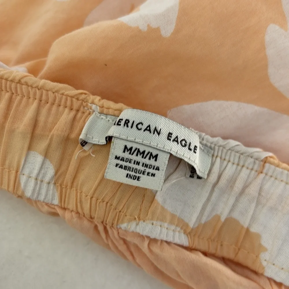 American Eagle Peasant Style Matching Set Floral Sz Med Bottom Sz. Large Top